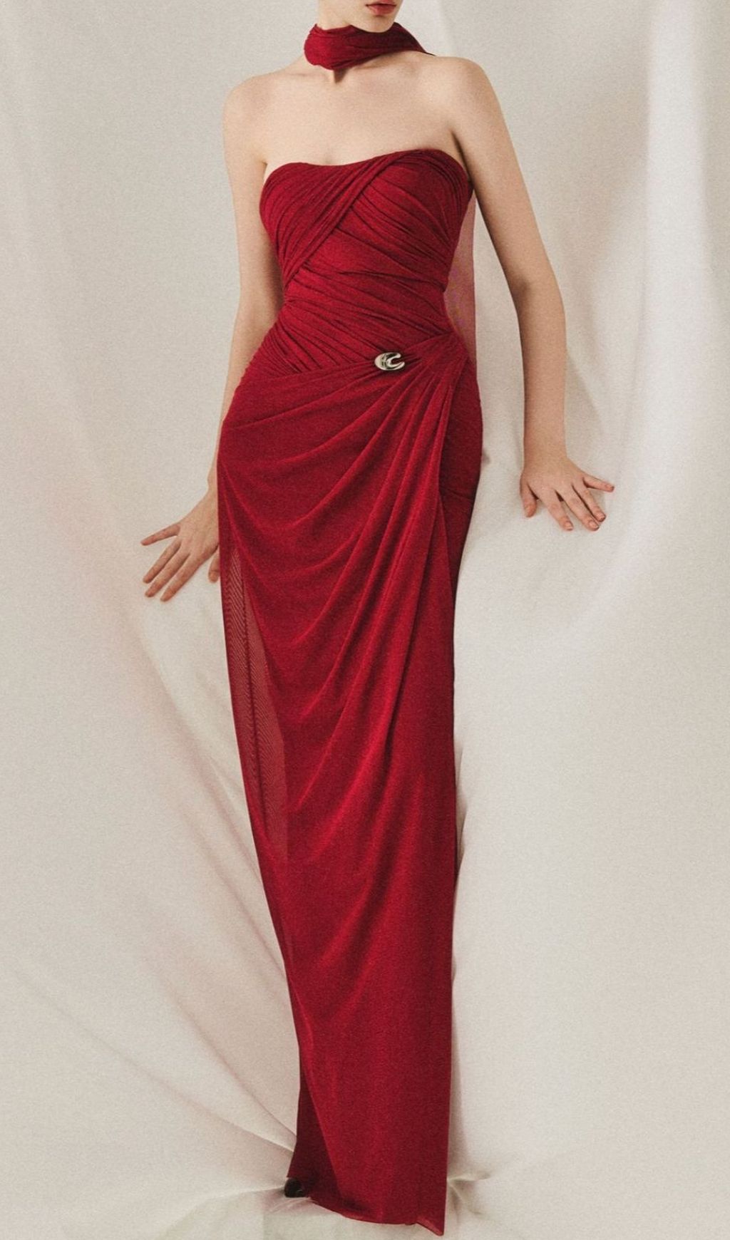 108585e60df93c013e7137204b387a90.jpg Fashionslee Women Lacey Red Ruched Maxi Dress