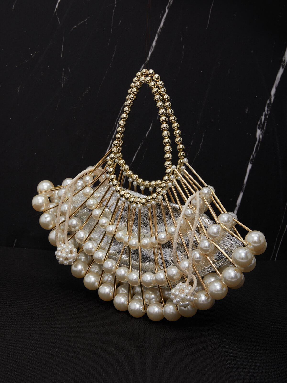 1091f286ccdde4446962ef9362767a01.jpeg Fashionslee Women Braided Pearl Bag
