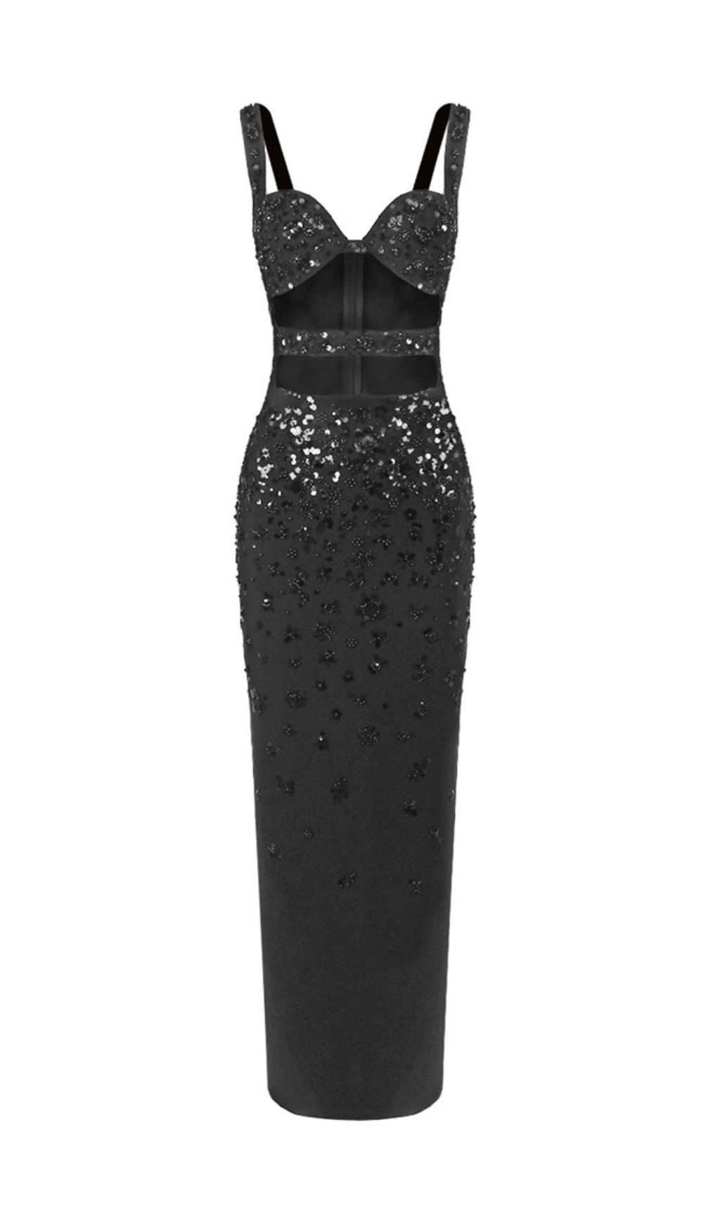 10d4461190aba2f270204dab42d55e37.jpg Fashionslee Women Jetmixor Cutout Sequin Bandage Maxi Dress