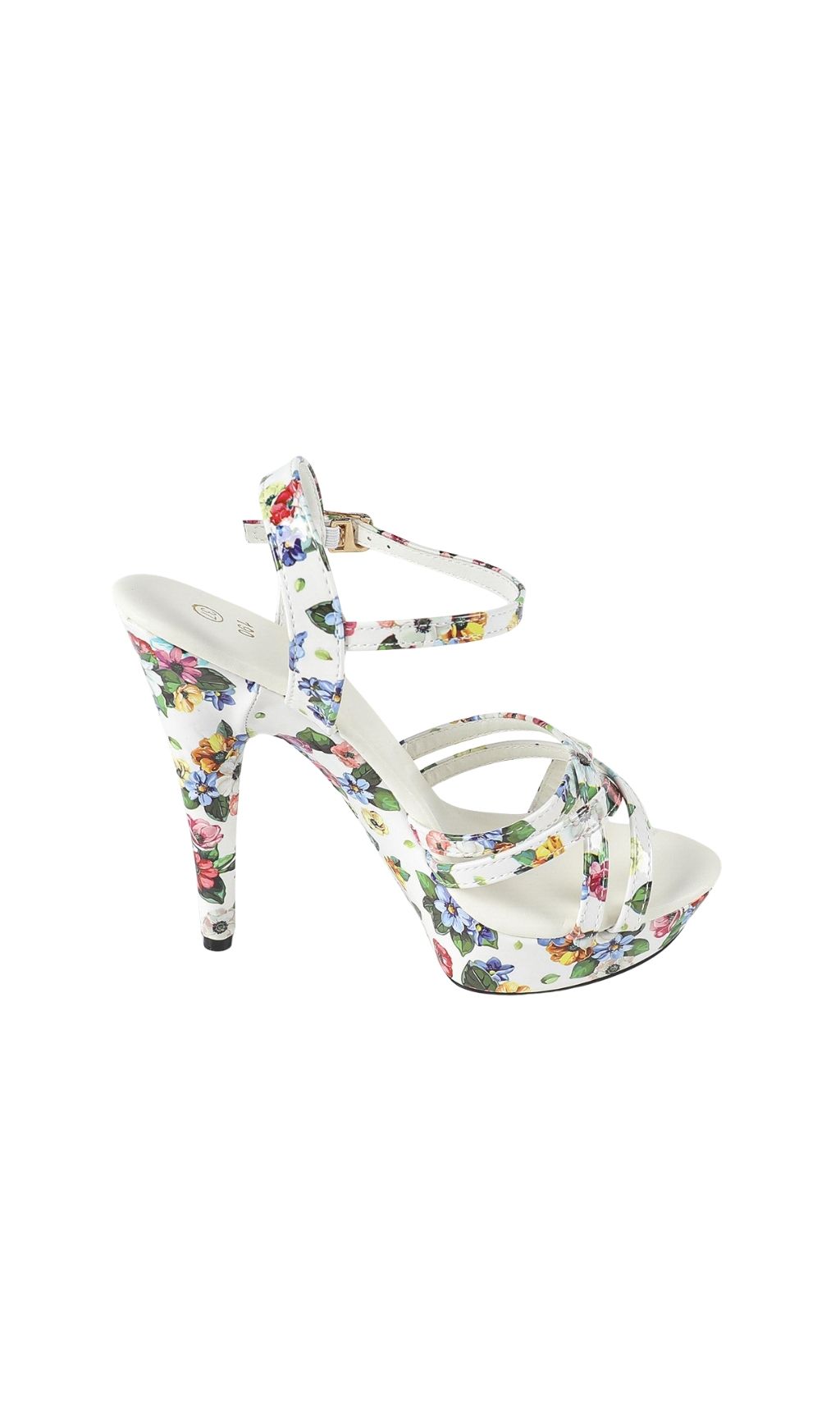 TRENDING WHITE FLORAL PRINTED HEELS - OWNCI TRENDING WHITE FLORAL PRINTED HEELS - OWNCI