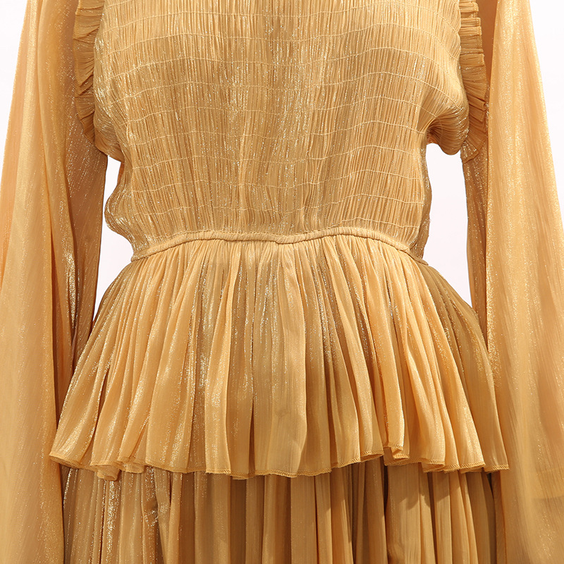 10d64a598099c2b666dfedebc8681e20.jpg Fashionslee Women Holle Pleated Long Sleeve Maxi Dress