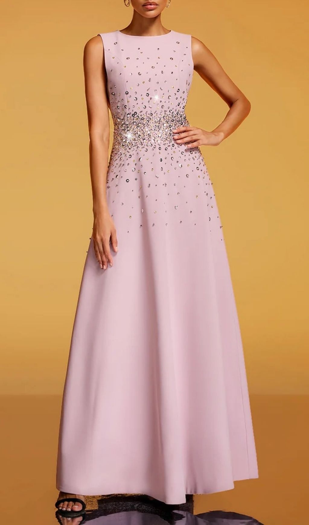 10d9203fed776d0052bd16a7f456874a.jpg Fashionslee Women Felan Sleeveless Rhinestone Maxi Dress
