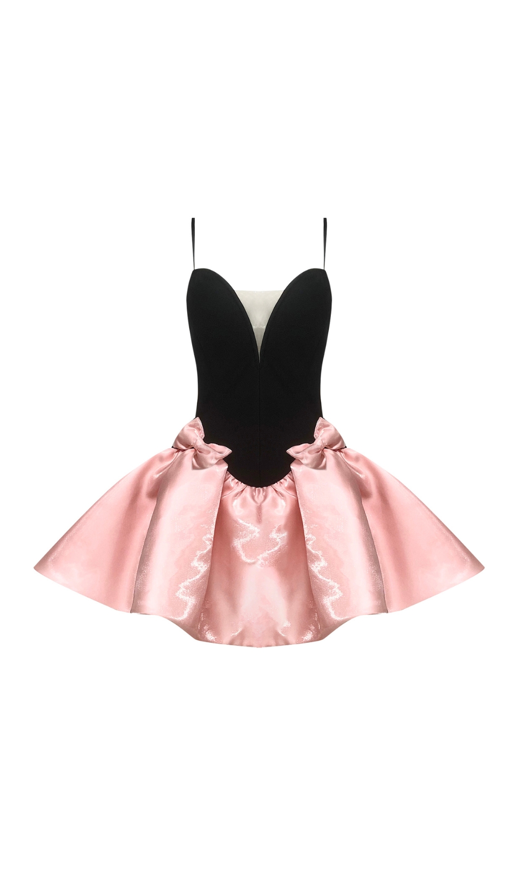 111a11d0bd0da24c32cc9fd62d388ec9.jpg Fashionslee Women Bow Detail A Line Dress Black Pink
