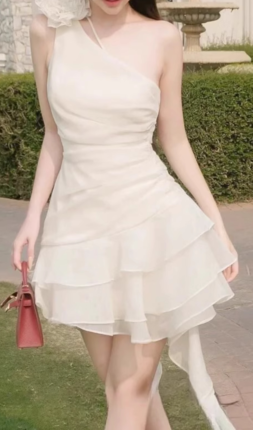 Fashionslee Women Efim Flower Ruffle Mini Dress