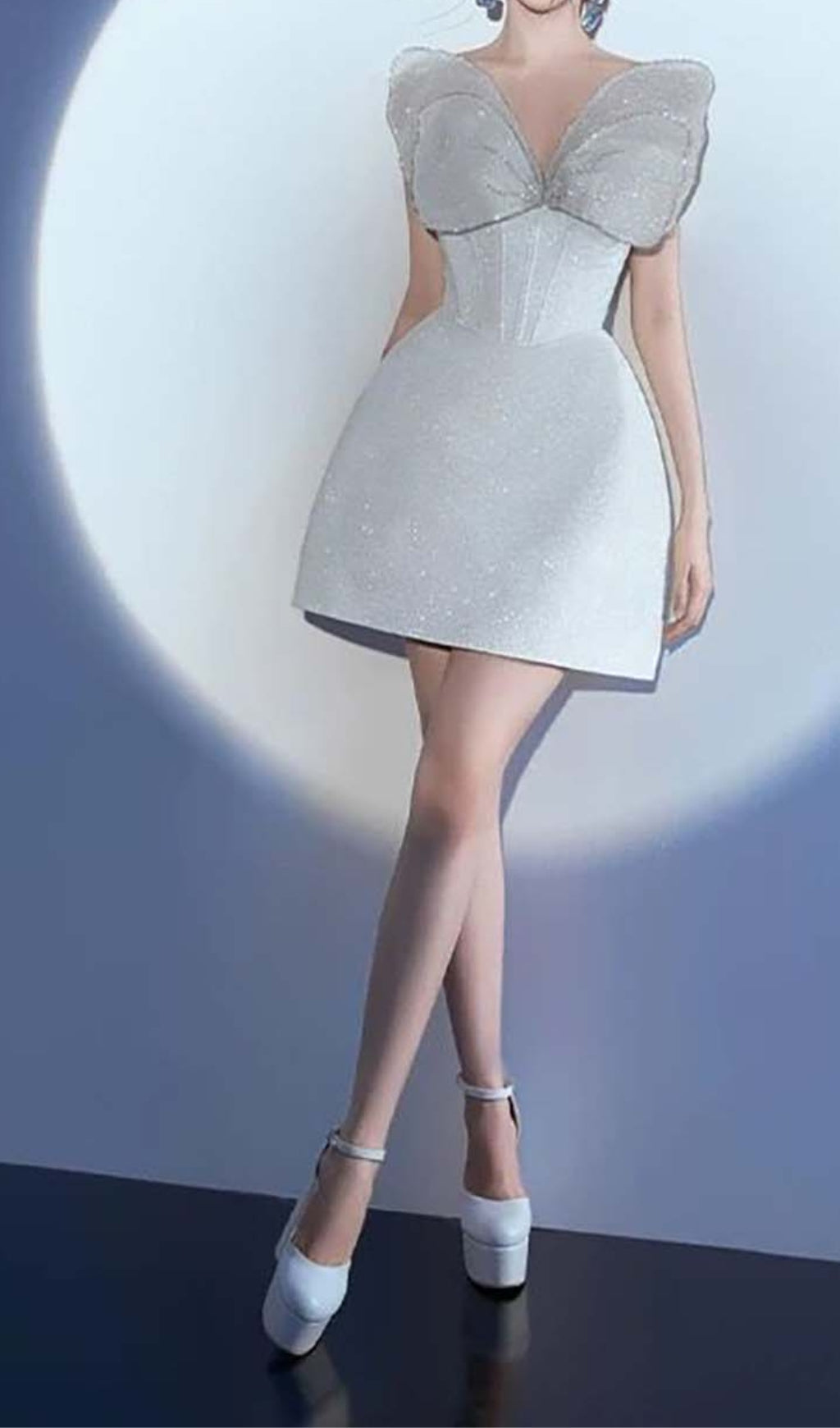 Fashionslee Women Bow Strapless Mini Dress