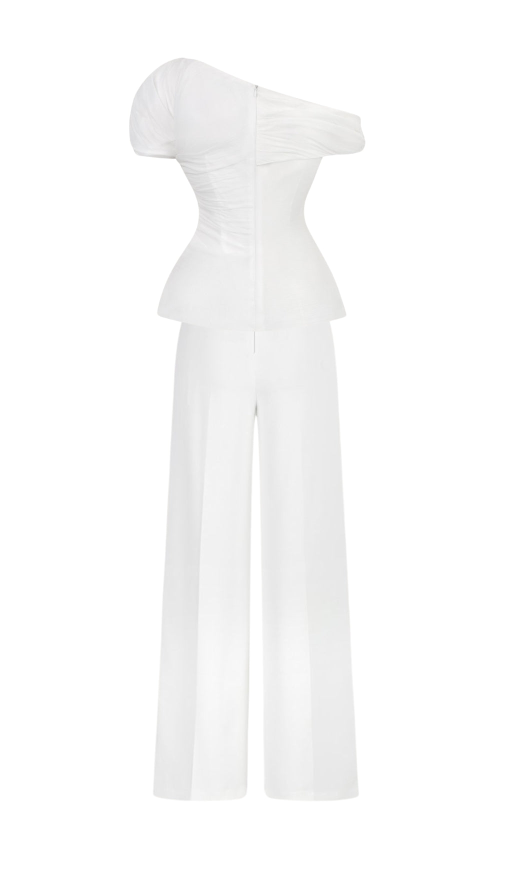 119c566f1be6bfdd8c3f157c500beab4.jpeg Fashionslee Women Aviva White Feather Pleated Two-Piece Suit
