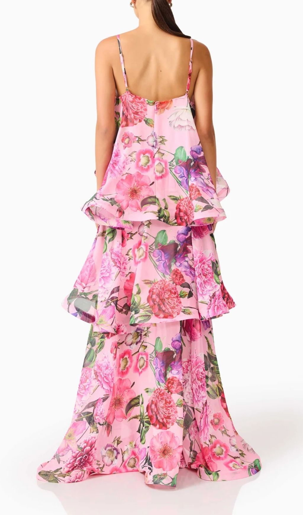 Fashionslee Women Lael Pink Floral Printed Maxi Dress