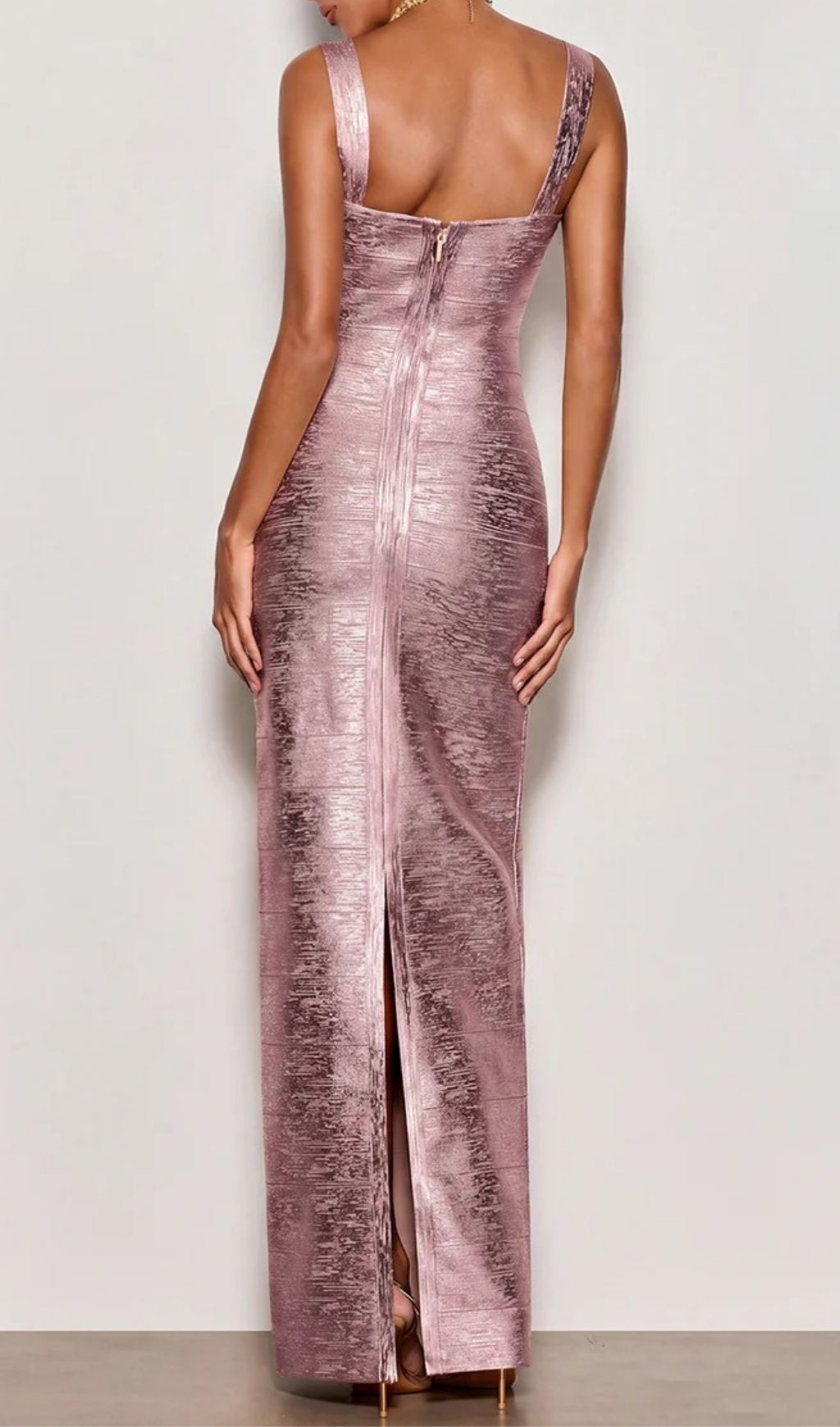 Fashionslee Women Ravixor U Neck Bandage Maxi Dress In Pink