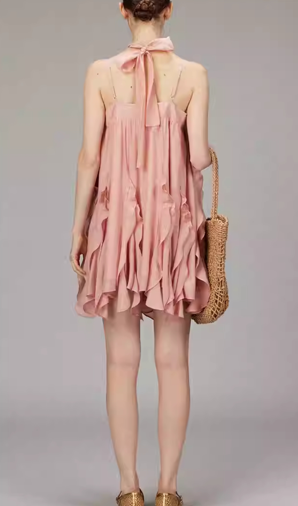 Fashionslee Women Doria Strappy Ruffle Mini Dress