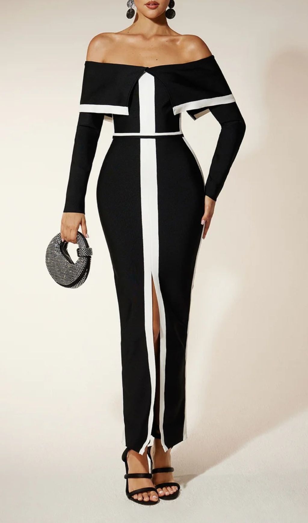 Fashionslee Women Eindride Off Shoulder Split Bandage Dress