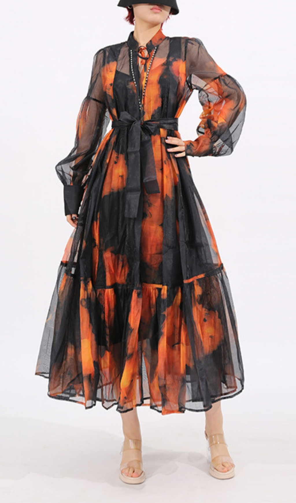 124bb3bca040c1a830263b6f14599ea6.jpg Fashionslee Women Fumiko Printed Long Sleeve Midi Dress