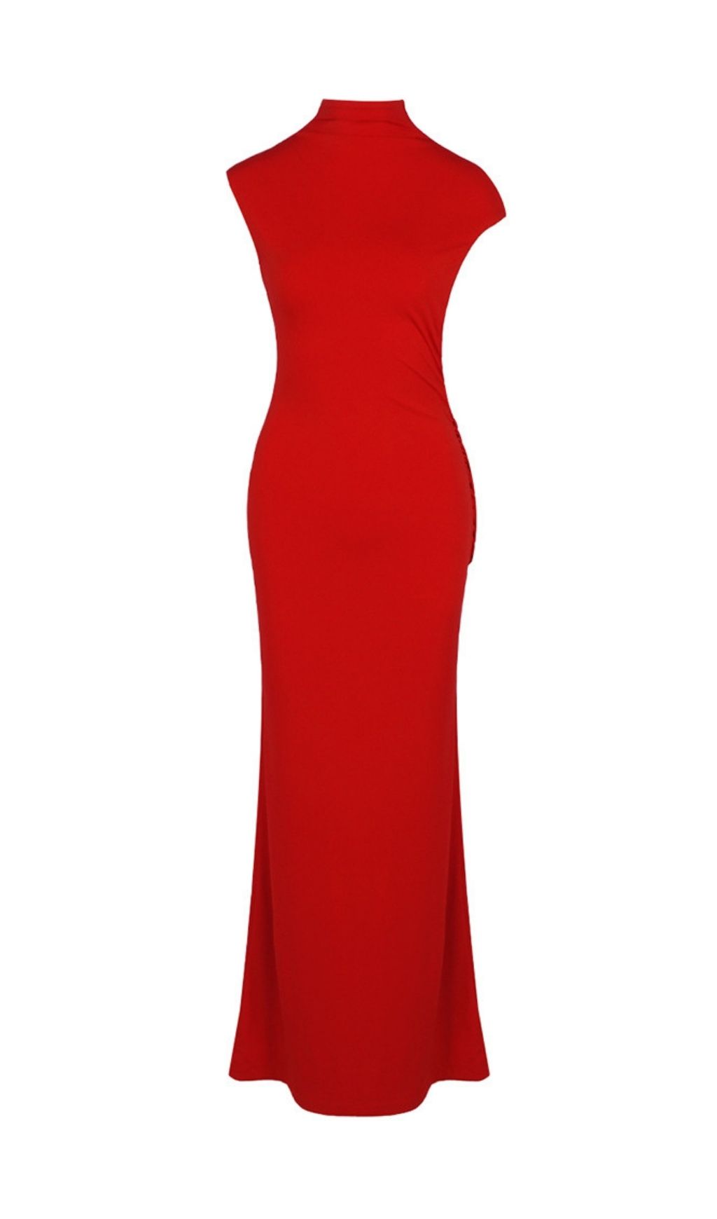 Fashionslee Women Kateisha Red Sleeveless Backless Maxi Dress