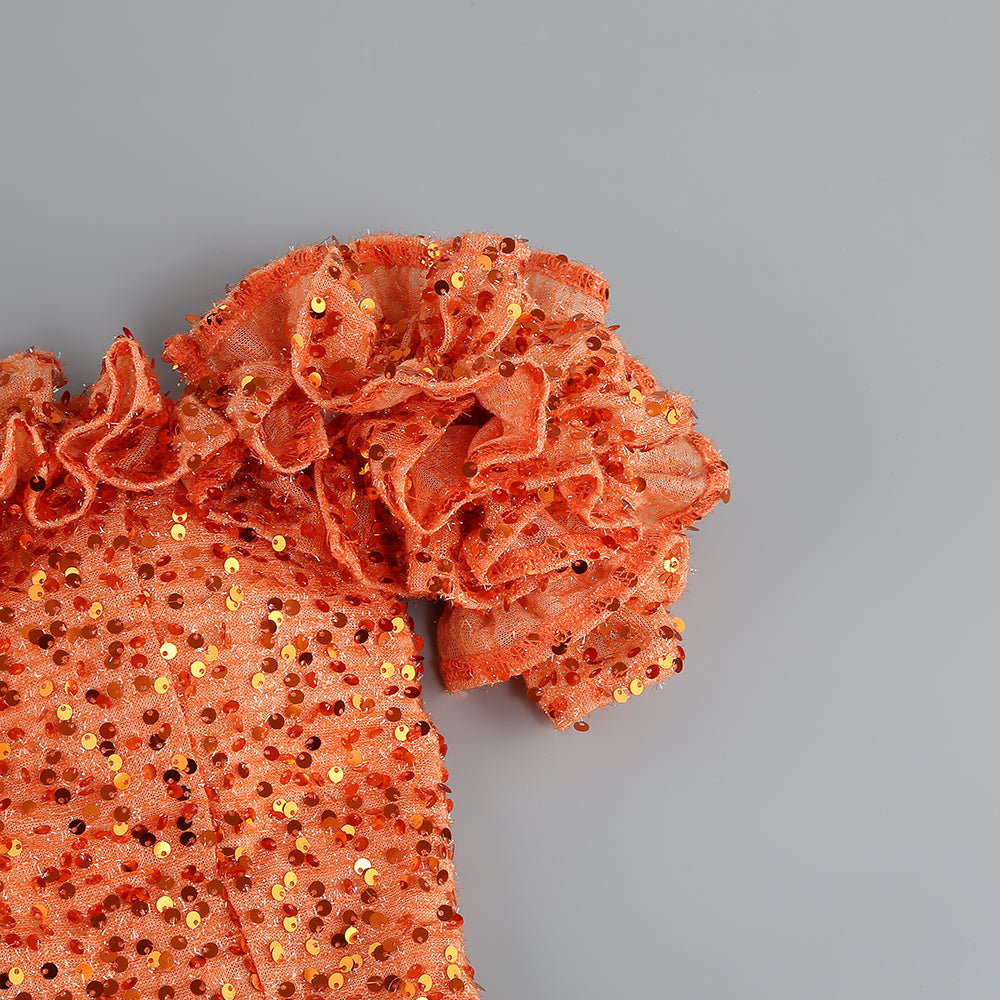127ce5def484f2cc46b42ba38a021c8d.jpeg Fashionslee Women Ayn Orange Sequined Slit Maxi Dress