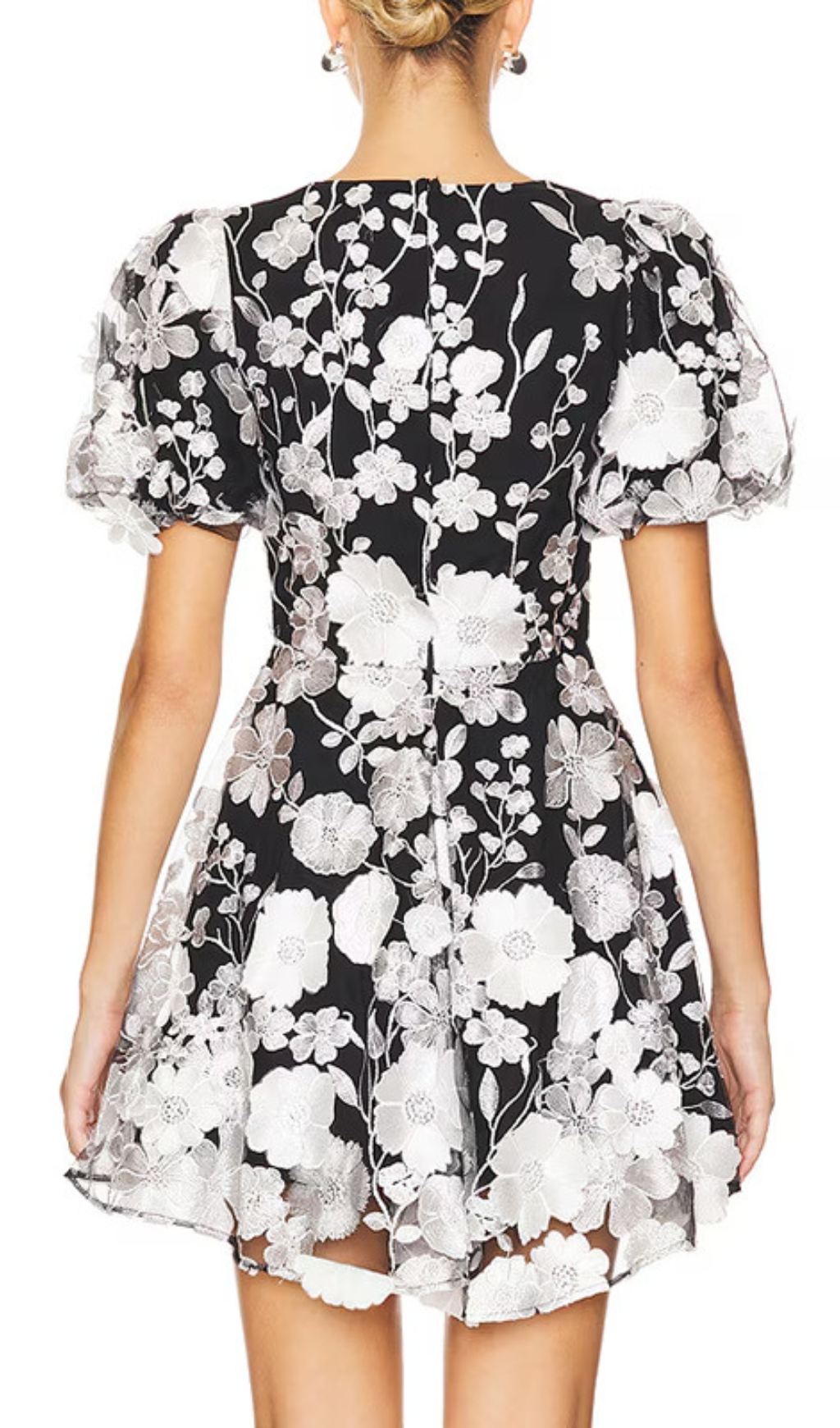 Fashionslee Women Chayan Flower Embroidery Mini Dress