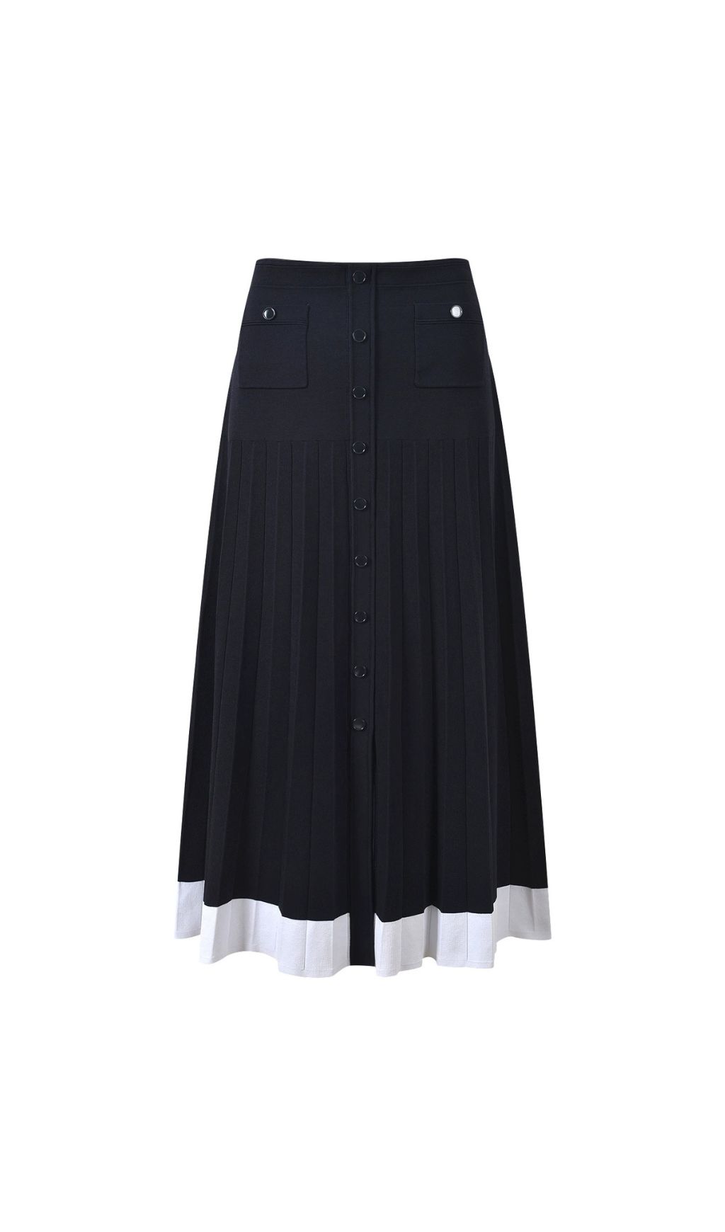 12dbd5b5f18b50e09e45b94468475166.jpg Fashionslee Women Long Two Tone Knit Skirt