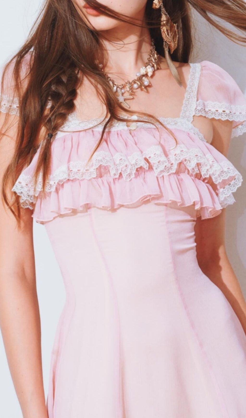 12f0ce77e7c0b5b312b8af6440f63d70.jpg Fashionslee Women Konnie Pink Ruffle Midi Dress