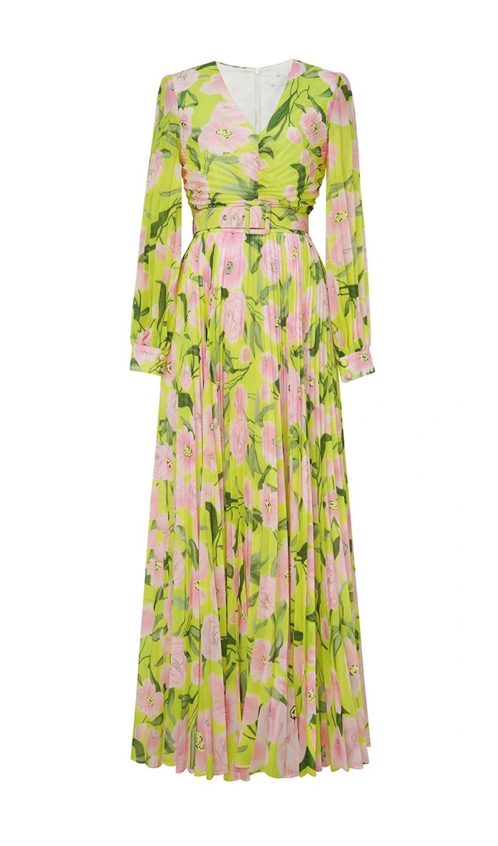 Fashionslee Women Frigg Floral Printed Long Sleeve Maxi Dress