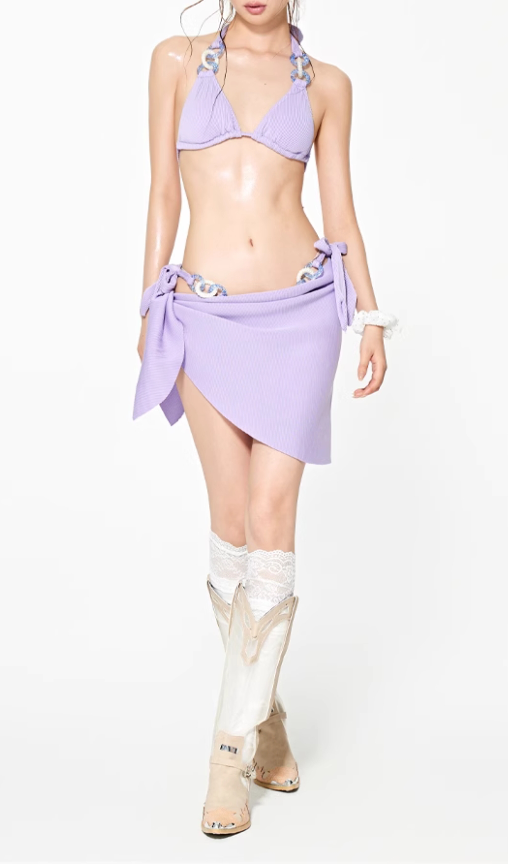 1305cf7df265852d5390d922d1fcade9.jpg Fashionslee Women Deren Purple Three-Piece Swimsuit