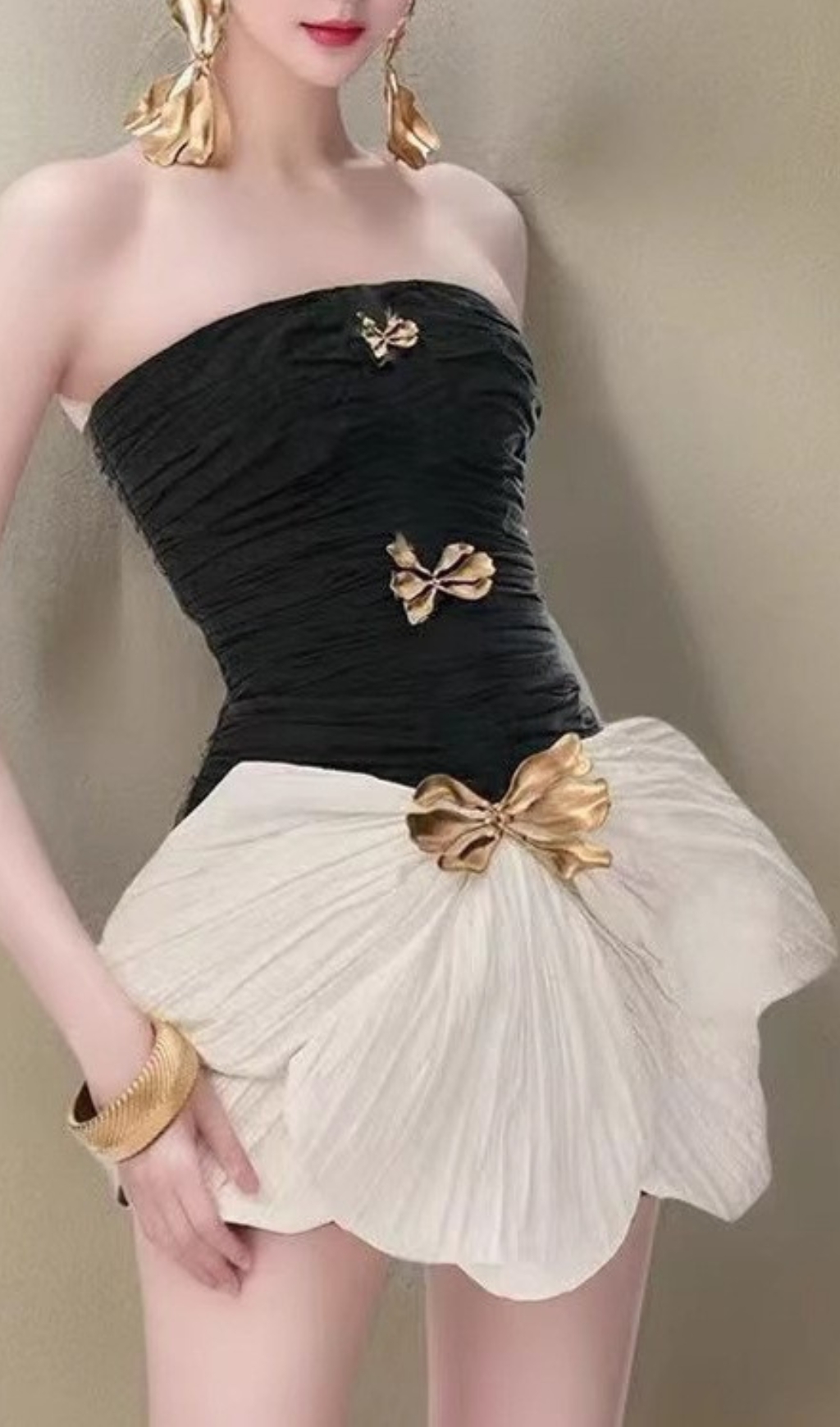 1350a6f0ead6b90bafb19d4b13485f0a.jpg Fashionslee Women Channah Strapless Ruched Mini Dress