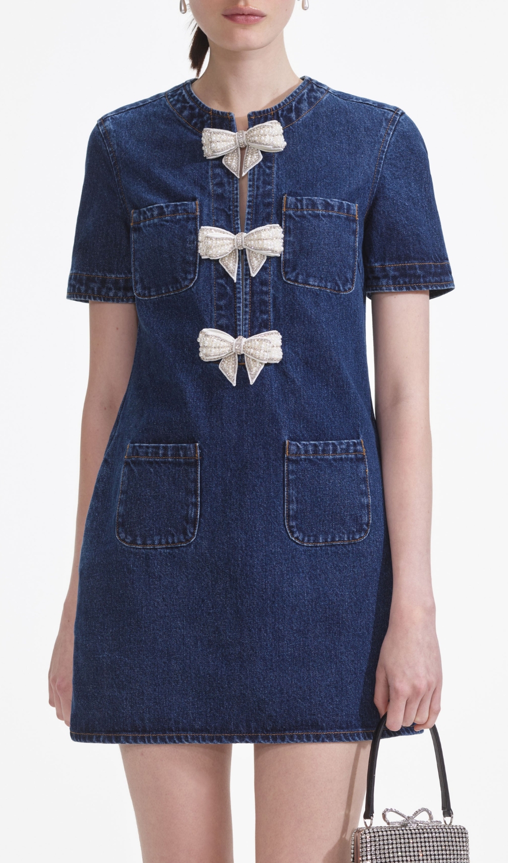 137ce94f1fddaa6552b9973163bf0154.jpg Fashionslee Women Denim Bow Mini Dress