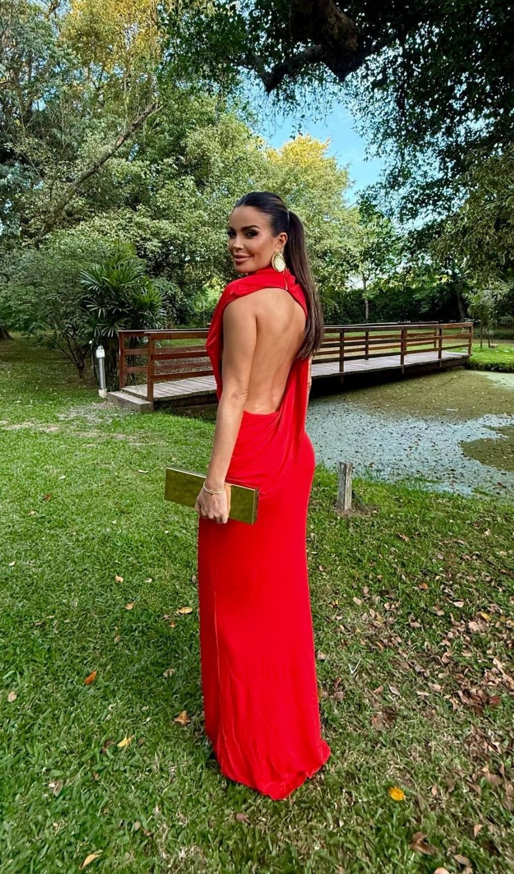 Fashionslee Women Kateisha Red Sleeveless Backless Maxi Dress