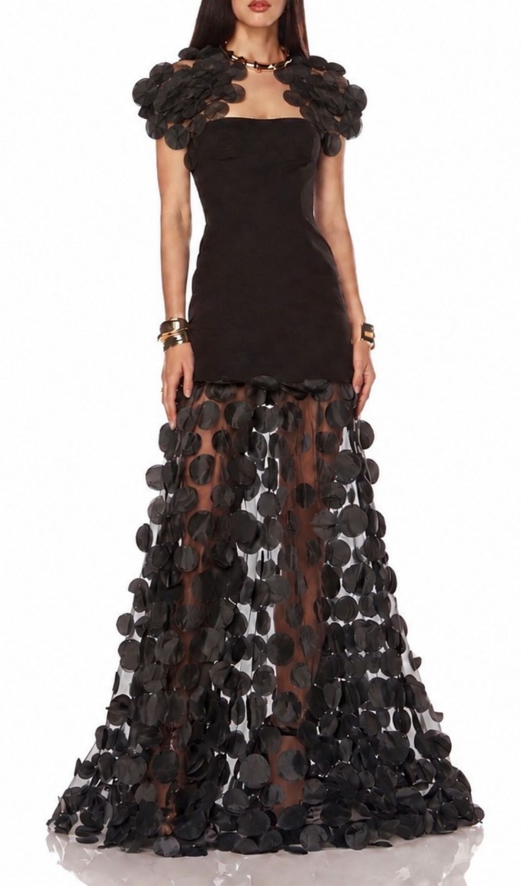 Fashionslee Women Koharu Black Bandage Maxi Dress