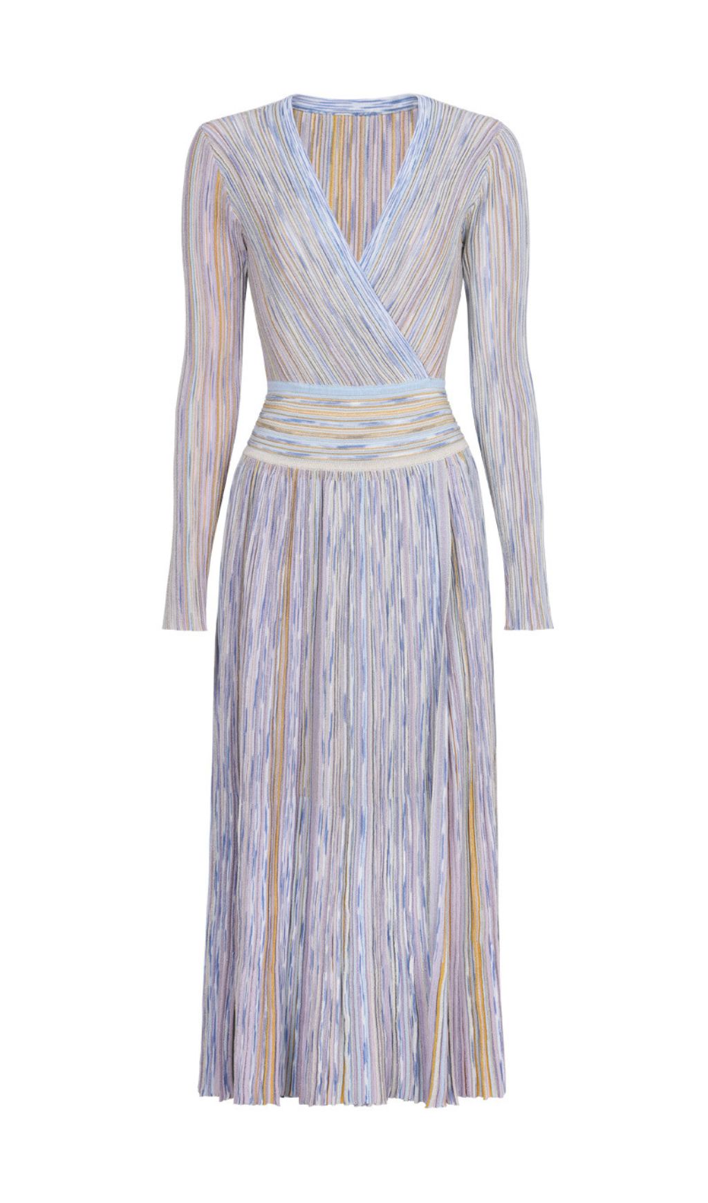 Fashionslee Women Gisela V-Neck Long Sleeve Midi Dress