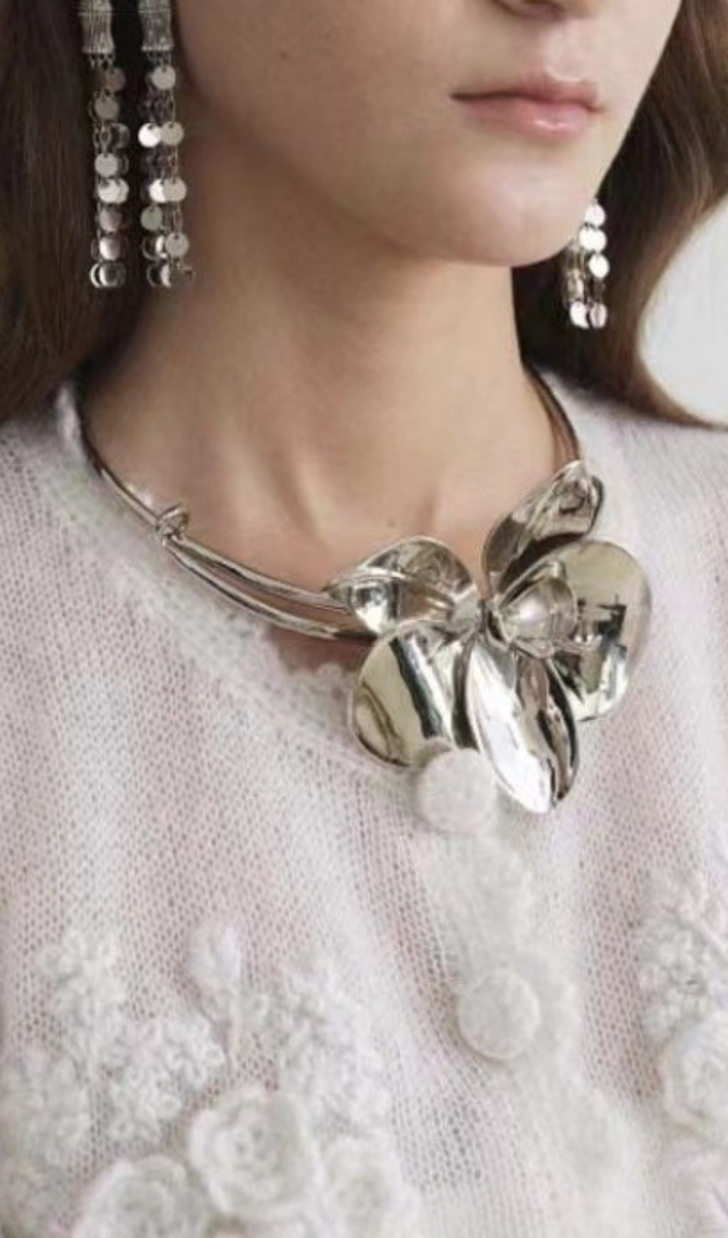 Fashionslee Women Three-Dimensional Orchid Choker