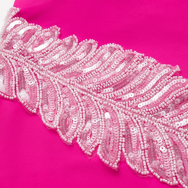 13f0b8c1d33728ae490e99f3d403aa91.jpg Fashionslee Women Kristian Pink Sequin One-Piece Swimsuit & Sarong