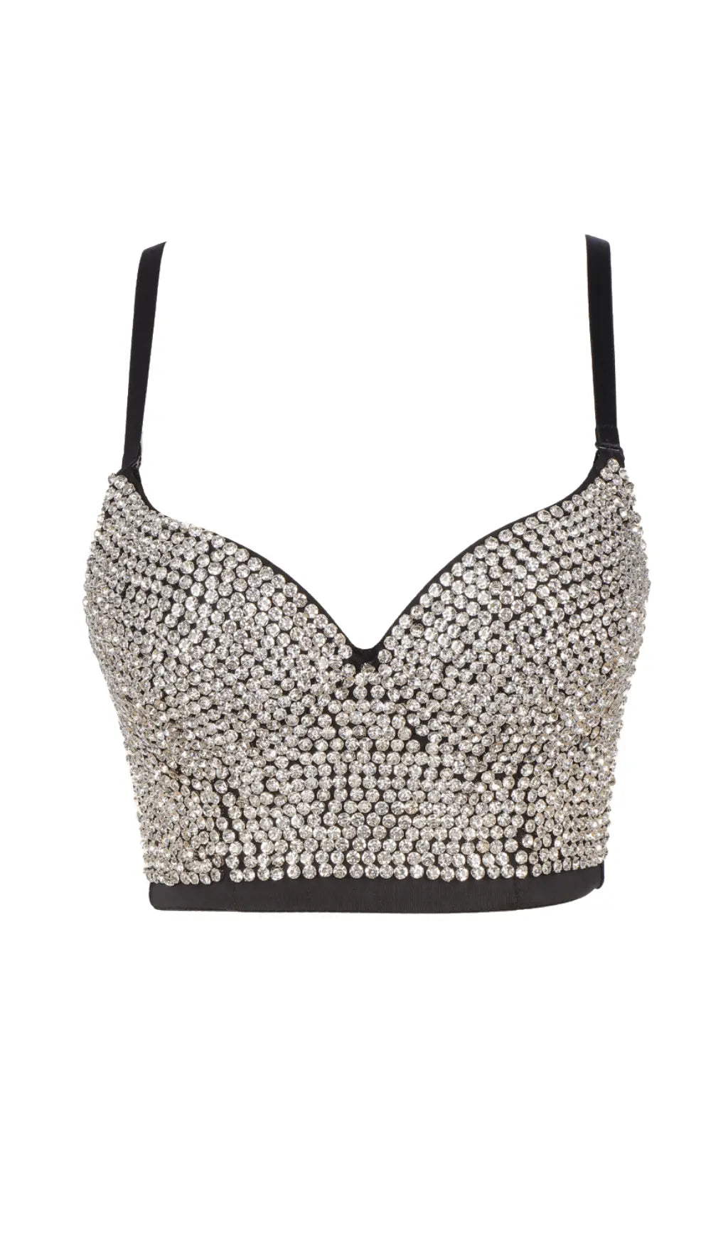Fashionslee Women Diamond Corset - Black