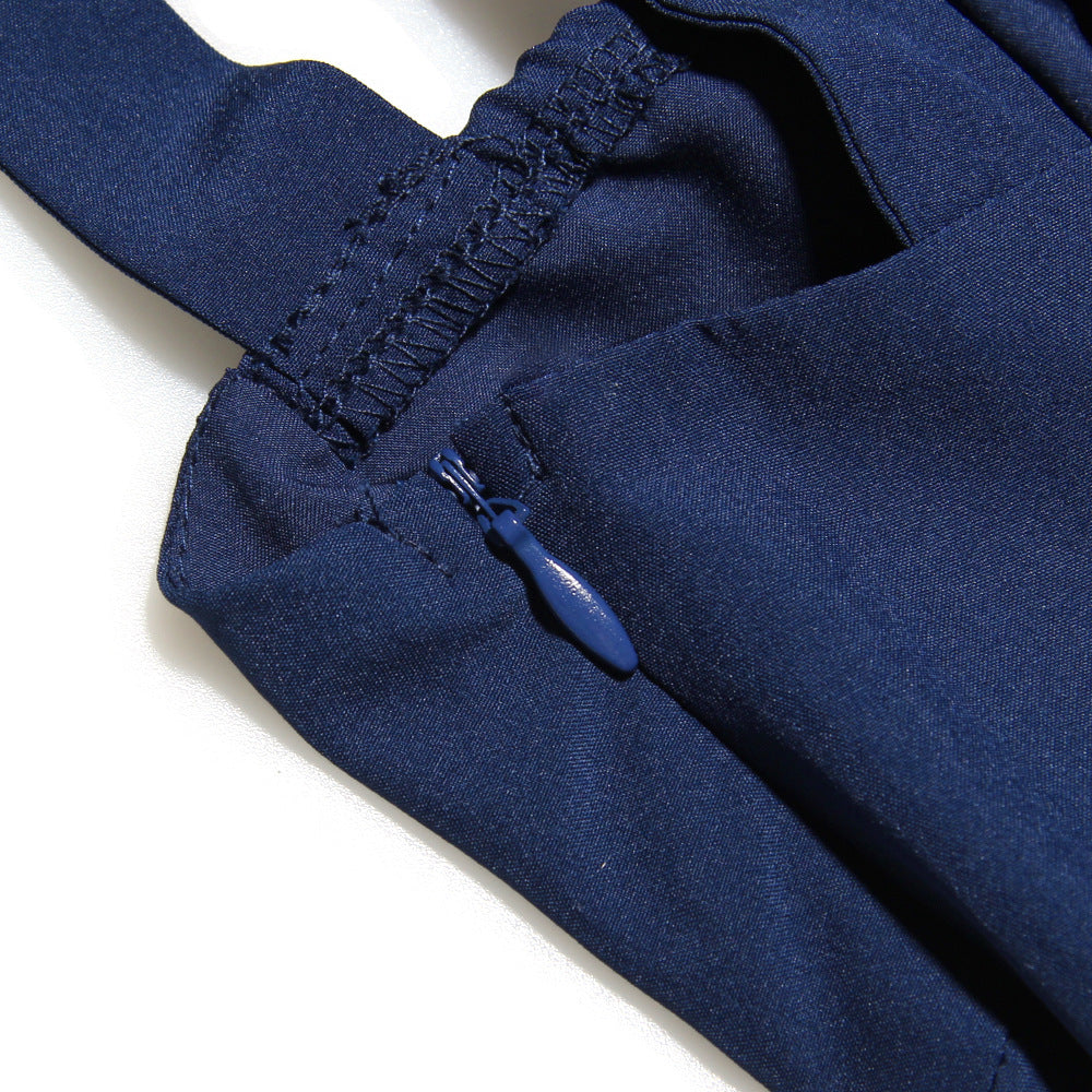 145acc4a477ccdfde3abe07ad87e5fb9.jpeg Fashionslee Women French Navy Bustier Sundress