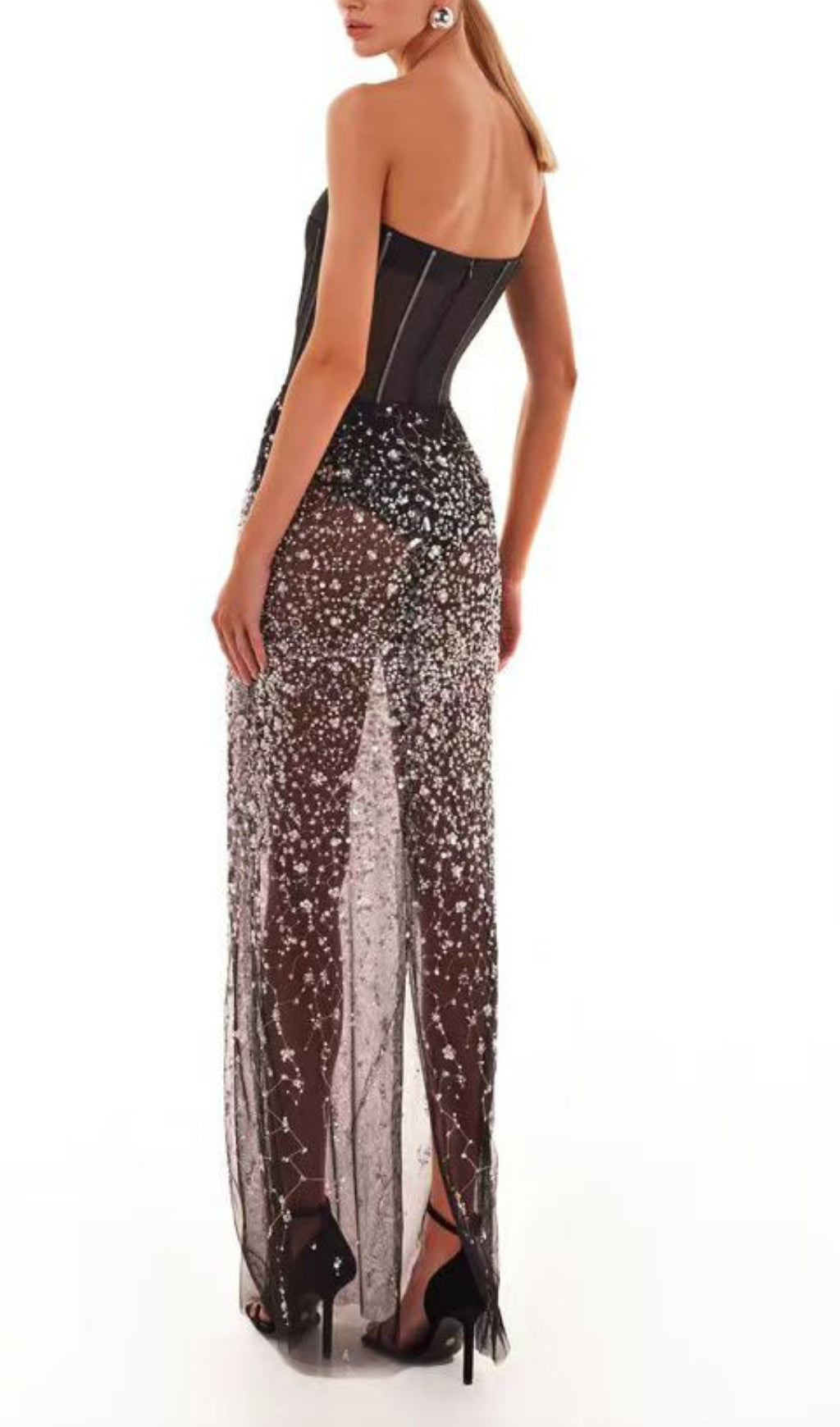 Fashionslee Women Aubriella Sequin Flower Skirt Set