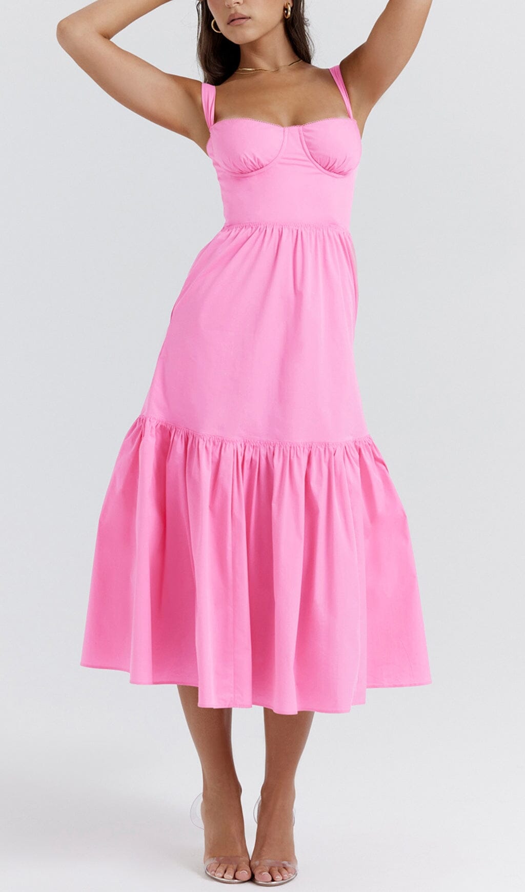 14d098ac483e3133ca21616e53f7689f.jpeg Fashionslee Women French Pink Midi Sundress