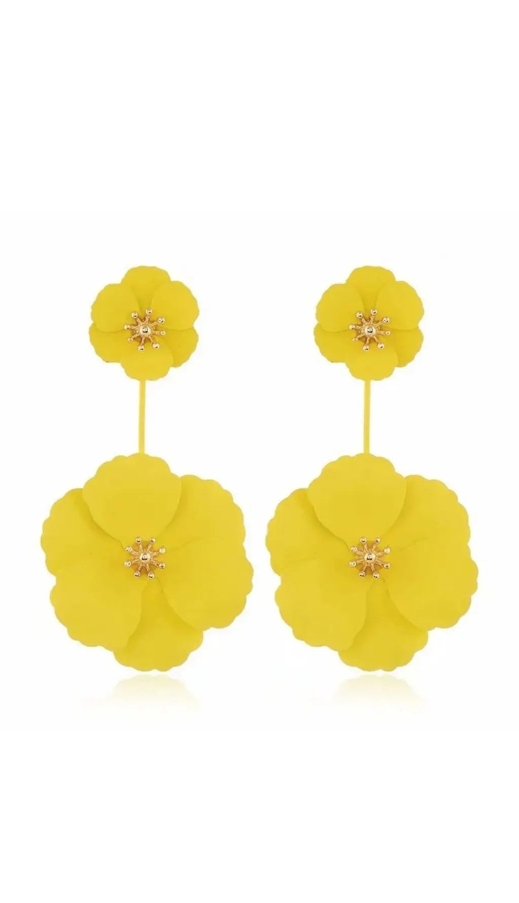 Fashionslee Women Bohemian Alloy Flower Long Earrings