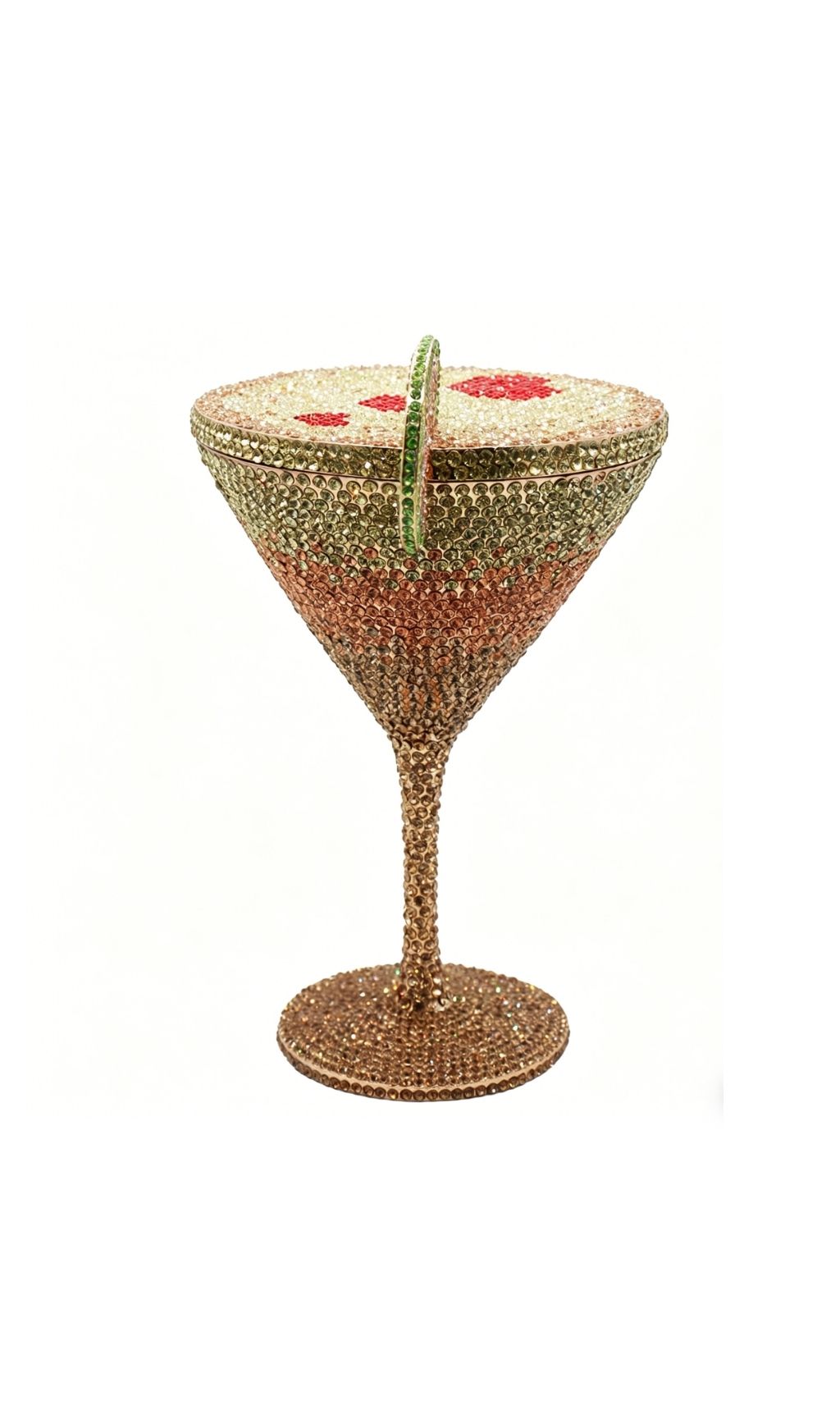 Fashionslee Women Garin Gold Rhinestone Goblet Bag