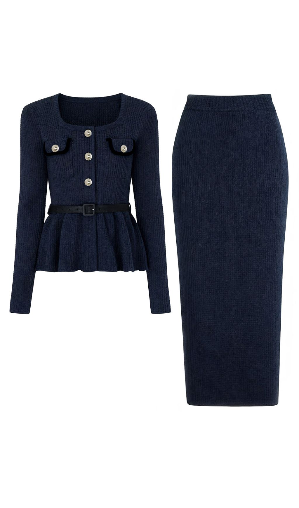 Fashionslee Women Jakob Knit Top & Skirt Set