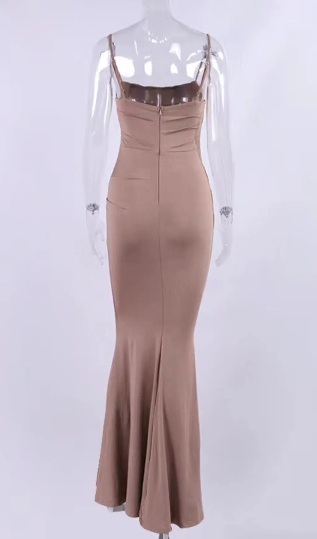 TRENDING ALMOND JERSEY CORSET MAXI DRESS - OWNCI TRENDING ALMOND JERSEY CORSET MAXI DRESS - OWNCI
