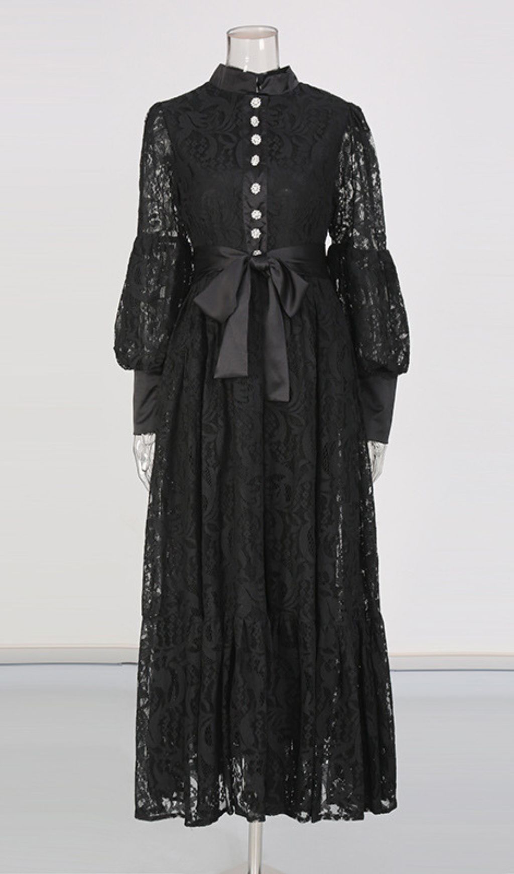 Fashionslee Women Ivria Lace Long Sleeve Maxi Dress