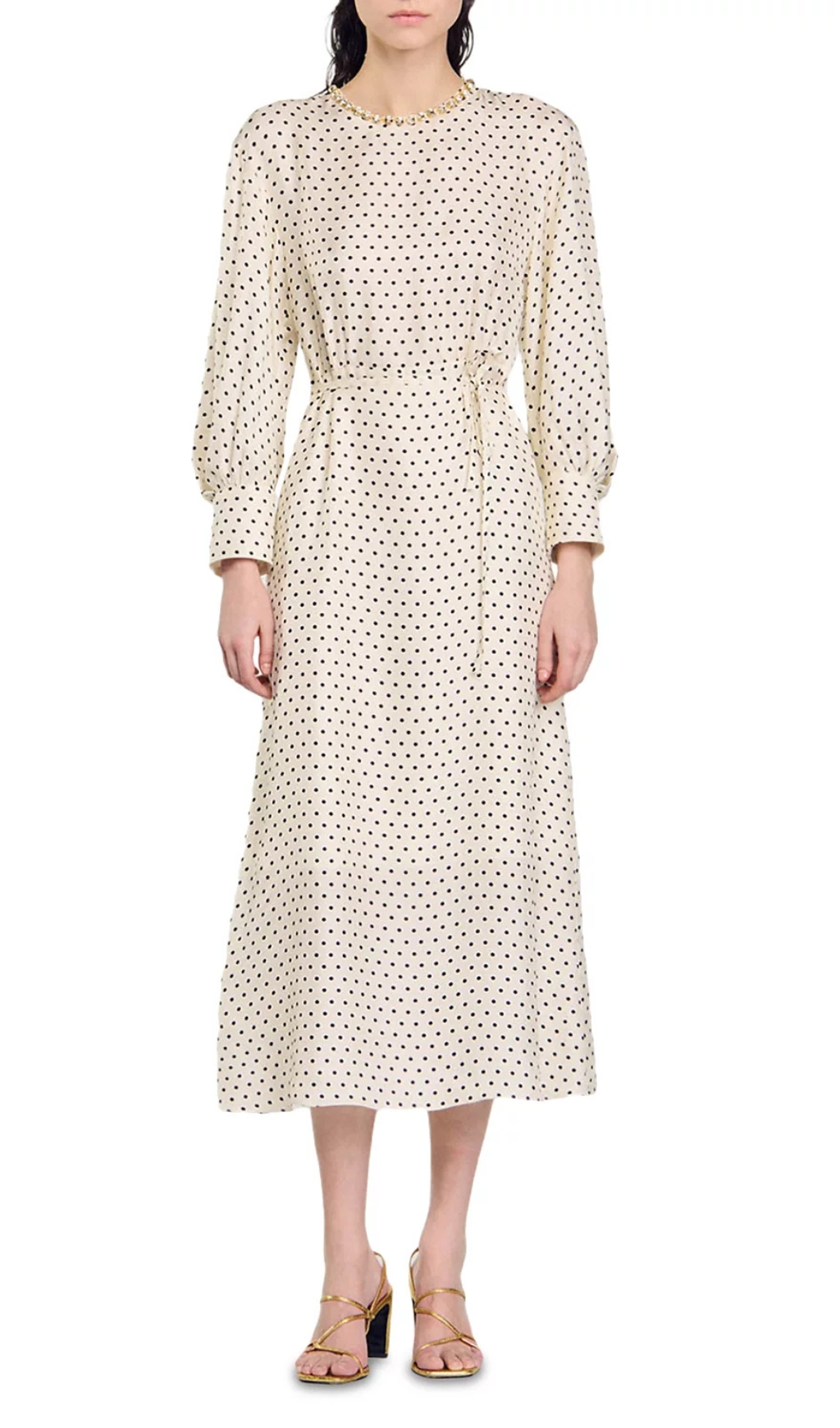 Fashionslee Women Philosophie Dot Print Midi Dress