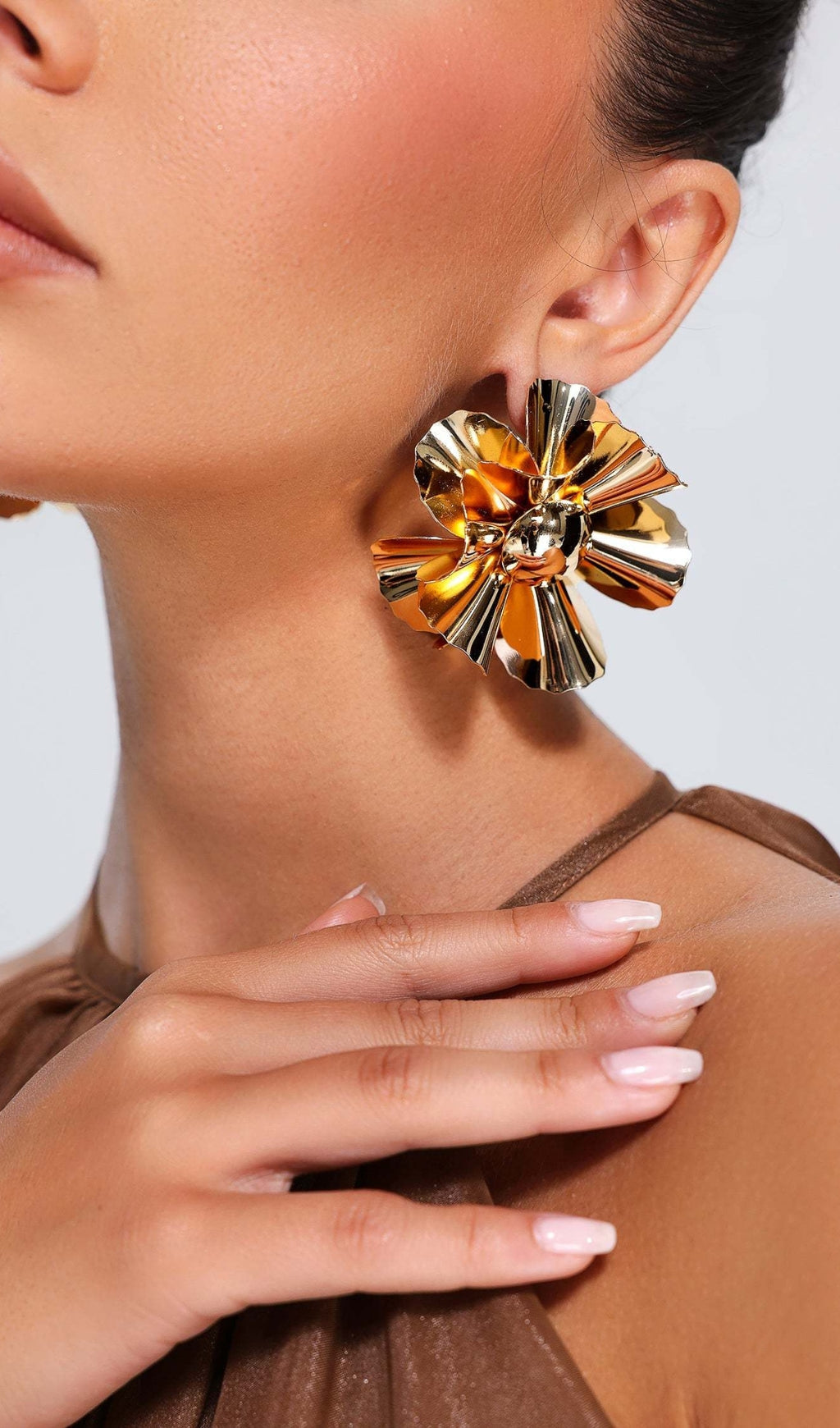 Fashionslee Women Ayane Metal Flower Earrings