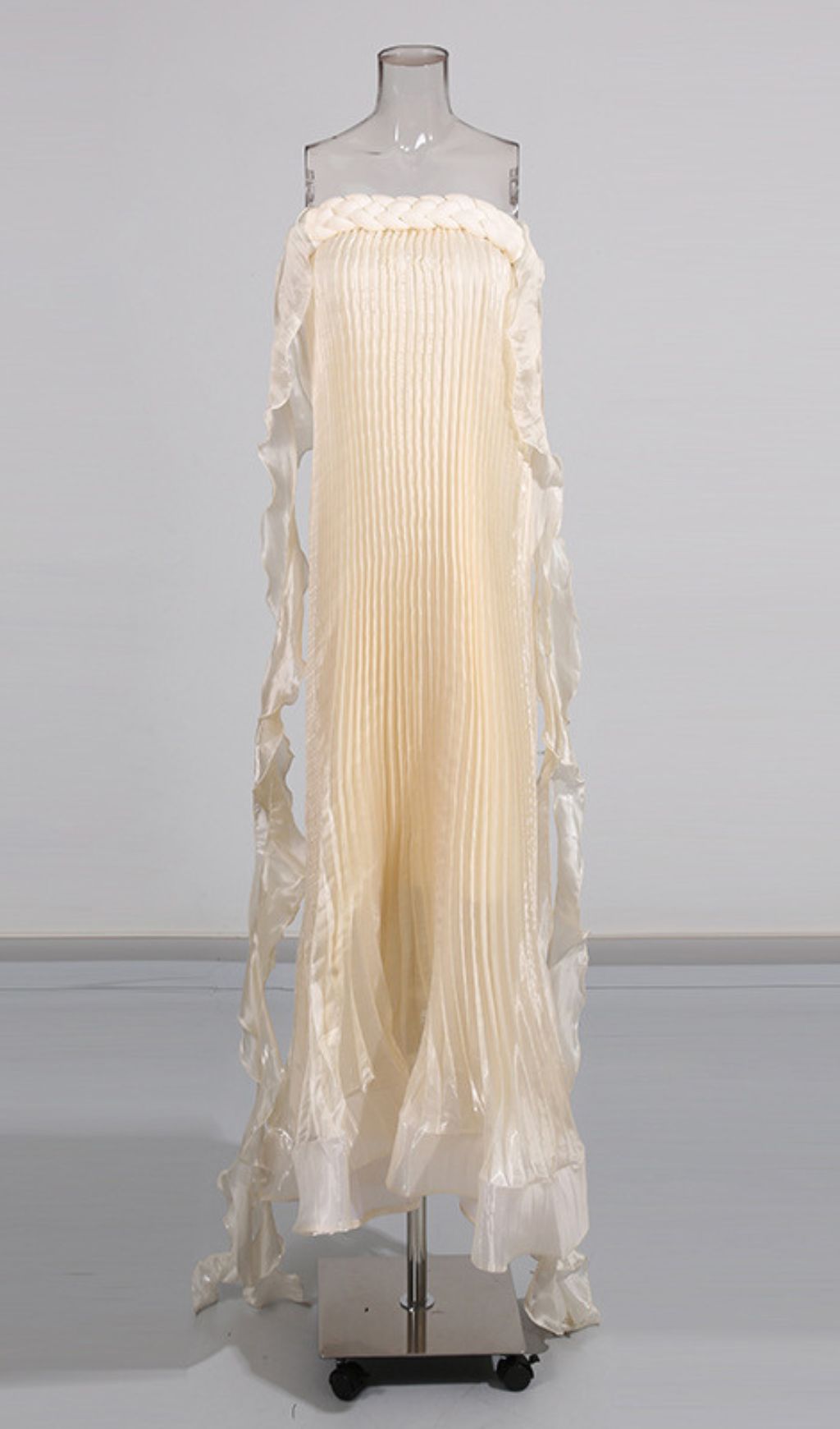 15a87331c7969775262bc421c0e7c208.jpg Fashionslee Women Imogene Strapless Pleated Maxi Dress