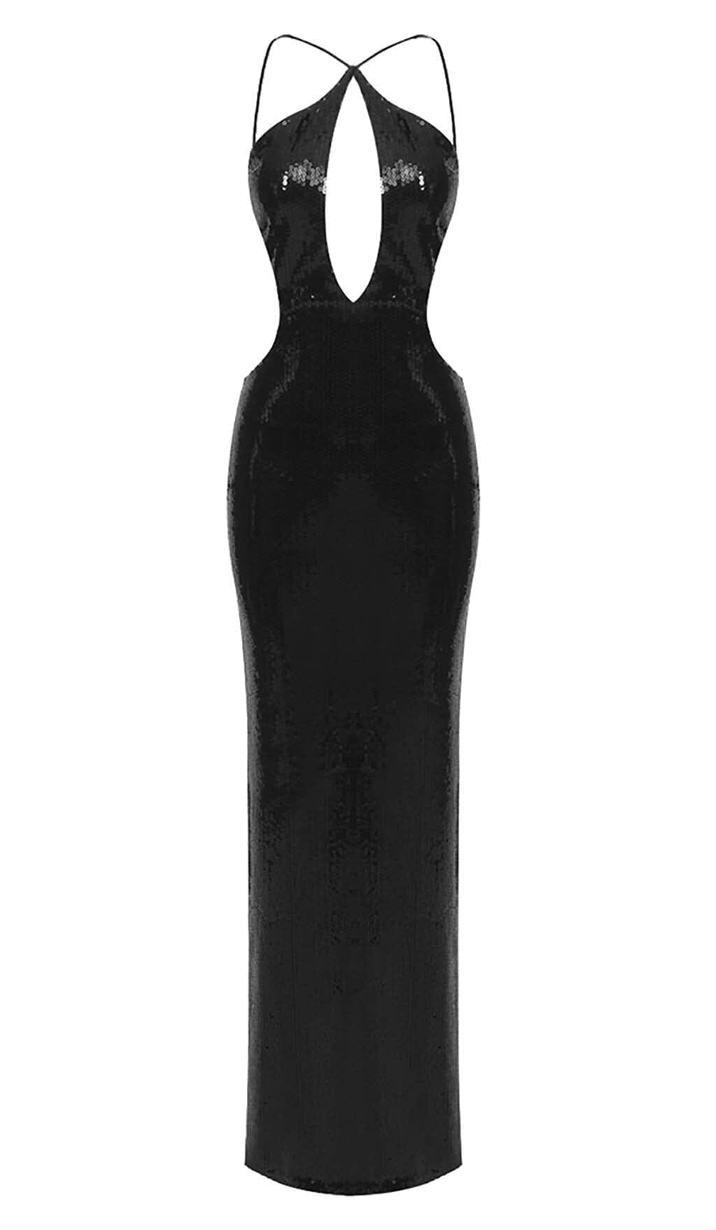 15eb8c5b65b40132cc248215ef47edd1.jpeg Fashionslee Women Front Cutout Backless Maxi Dress In Black