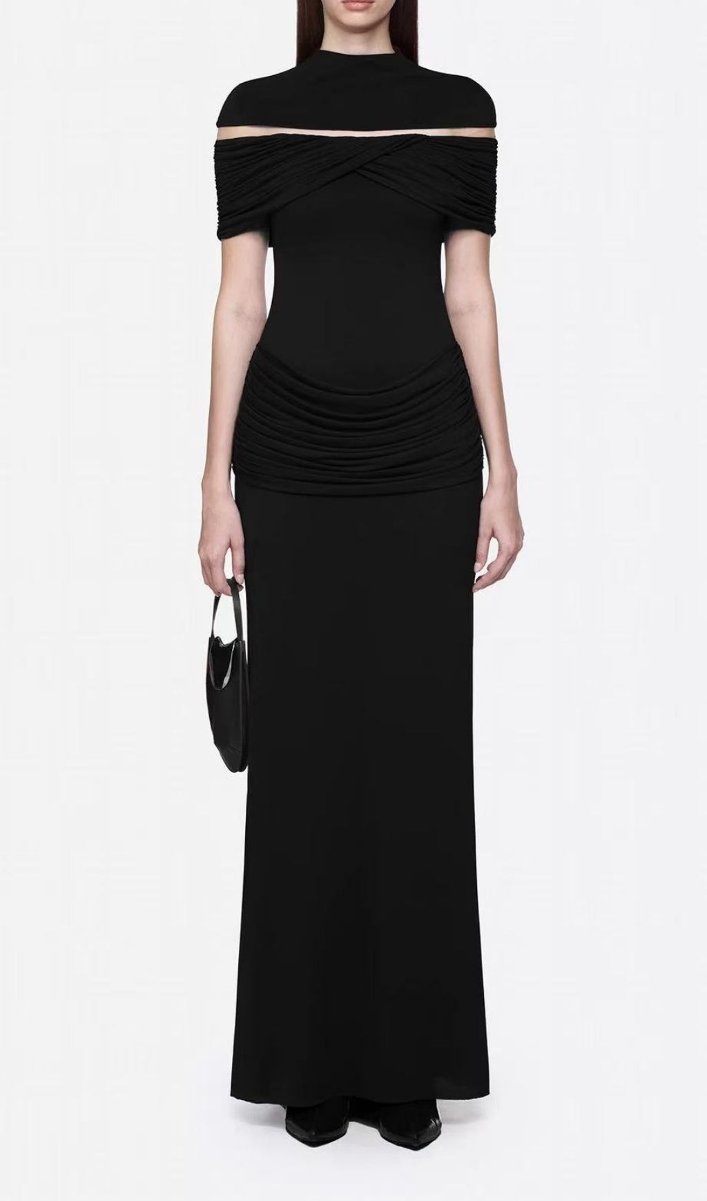16084add10084bbfc193ff7e5aef0919.jpg Fashionslee Women Karima Ruched Maxi Dress