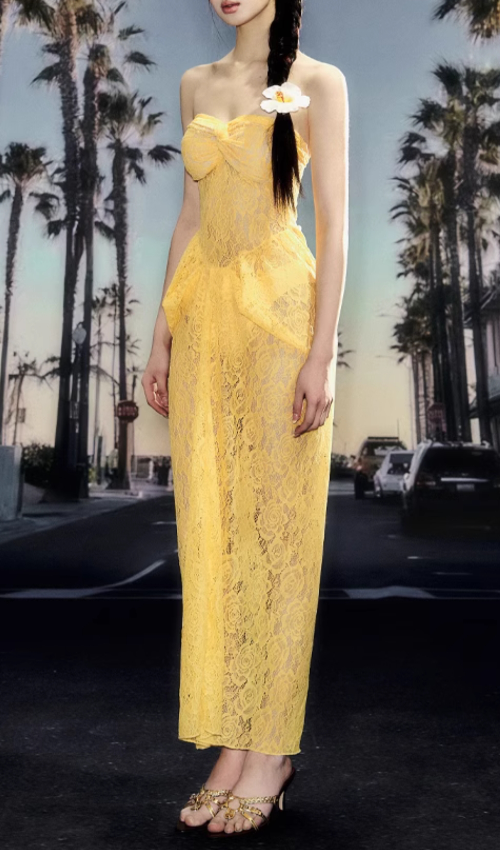 TRENDING YELLOW LACE TWO-PIECE SWIMSUIT - OWNCI TRENDING YELLOW LACE TWO-PIECE SWIMSUIT - OWNCI