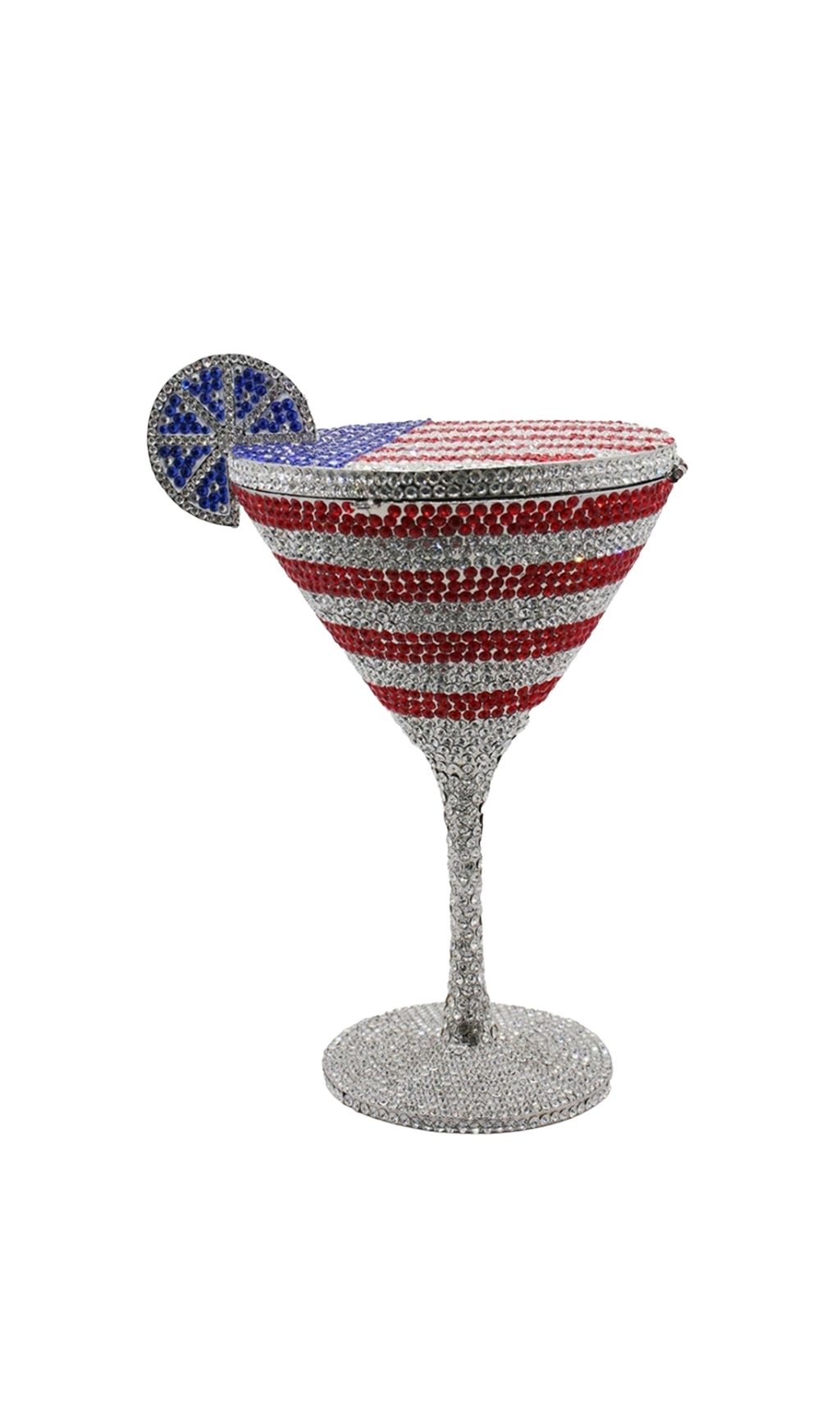Fashionslee Women Garin Flag Rhinestone Goblet Bag
