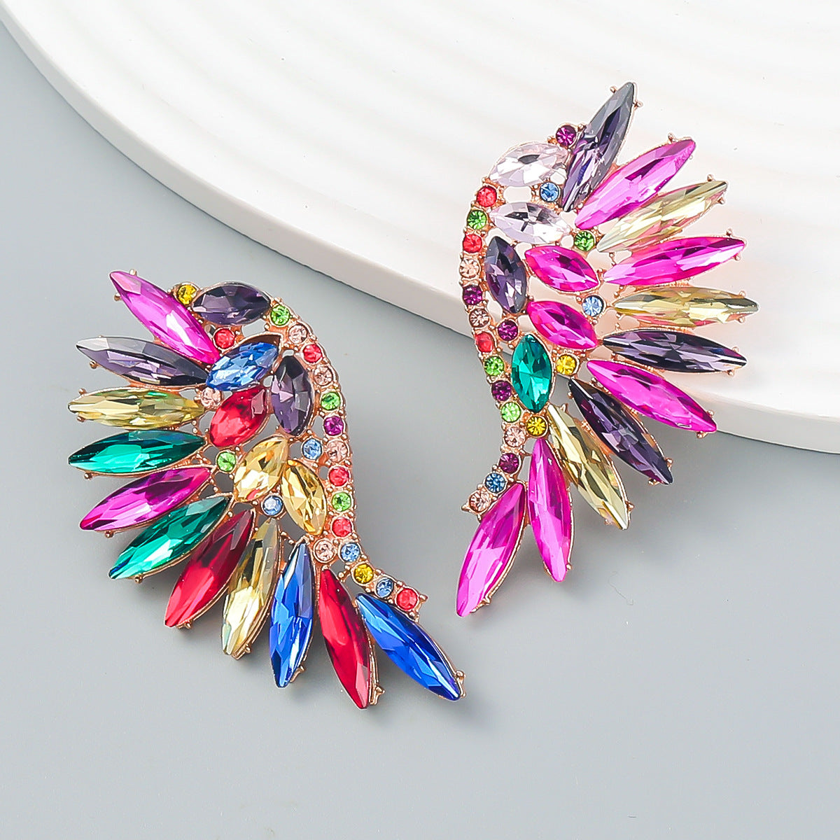 1650d260fa9a1e677ec45cad0d027814.jpeg Fashionslee Women Rainbow Rhinestone Earrings