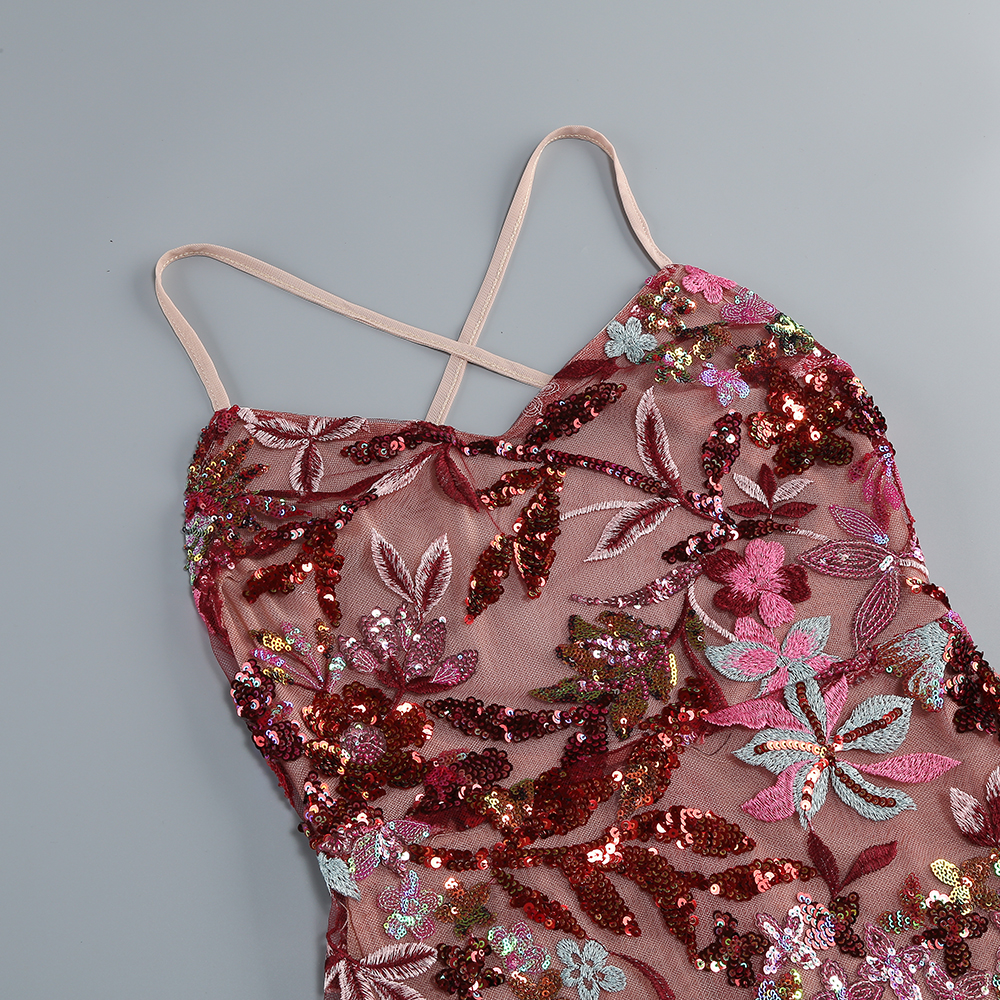 1689c09ac541743012656e404b9a5428.jpg Fashionslee Women Fatin Flower Sequin Embroidery Mini Dress