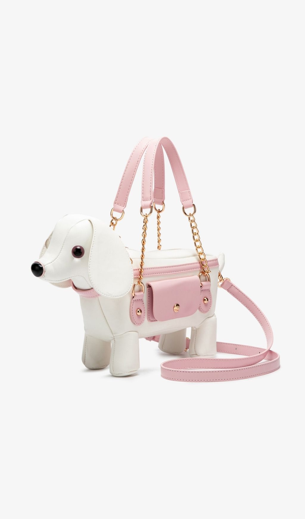 168abe5e61e074e0bc0f959fcb9fc773.jpg Fashionslee Women Khari White Dog-shaped Bag