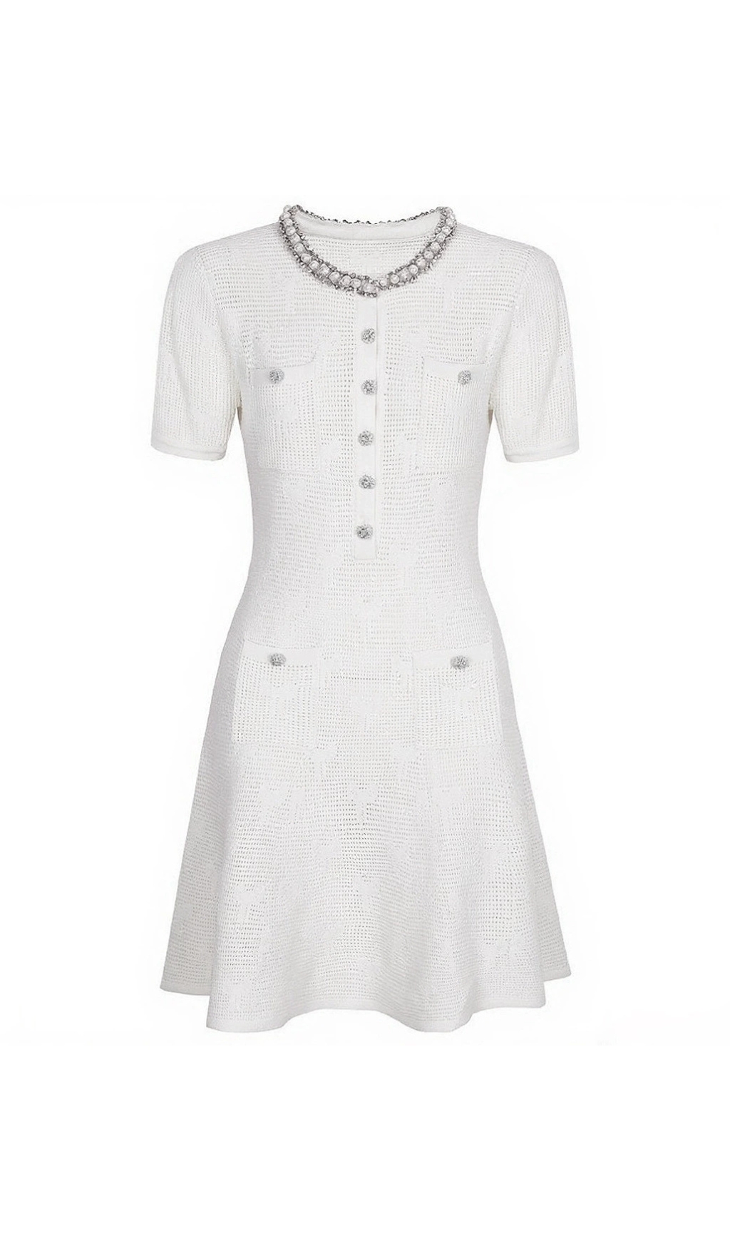 16912403a7b050deb1ba27dfc1096c8b.jpg Fashionslee Women Georgina Diamante Beaded Knit Mini Dress Set