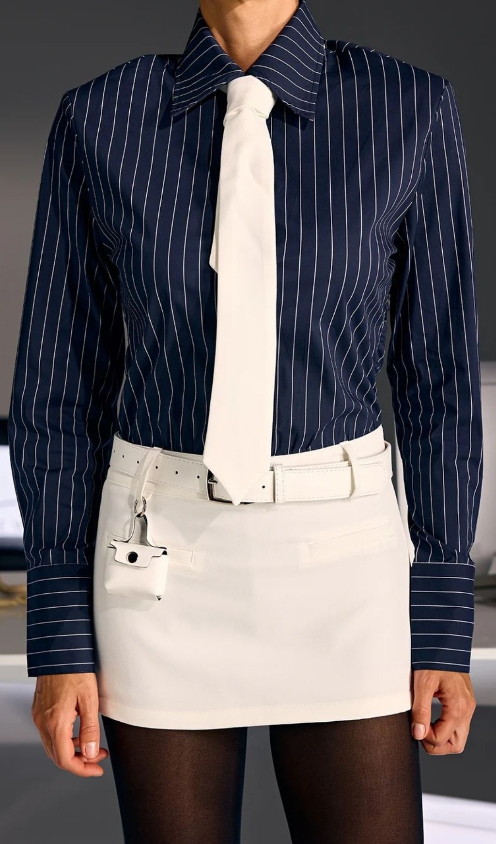 16a3572cb84a25925f117bb635a450d8.jpg Fashionslee Women Poryndal Stripe Tie Mini Dress With Belt
